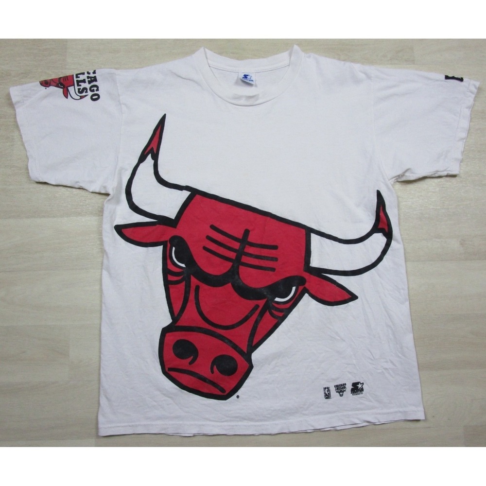 Vintage 90s Starter Chicago Bulls T-Shirt Men's (L) Jordan NBA Basketball